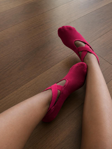 maroon grippy socks